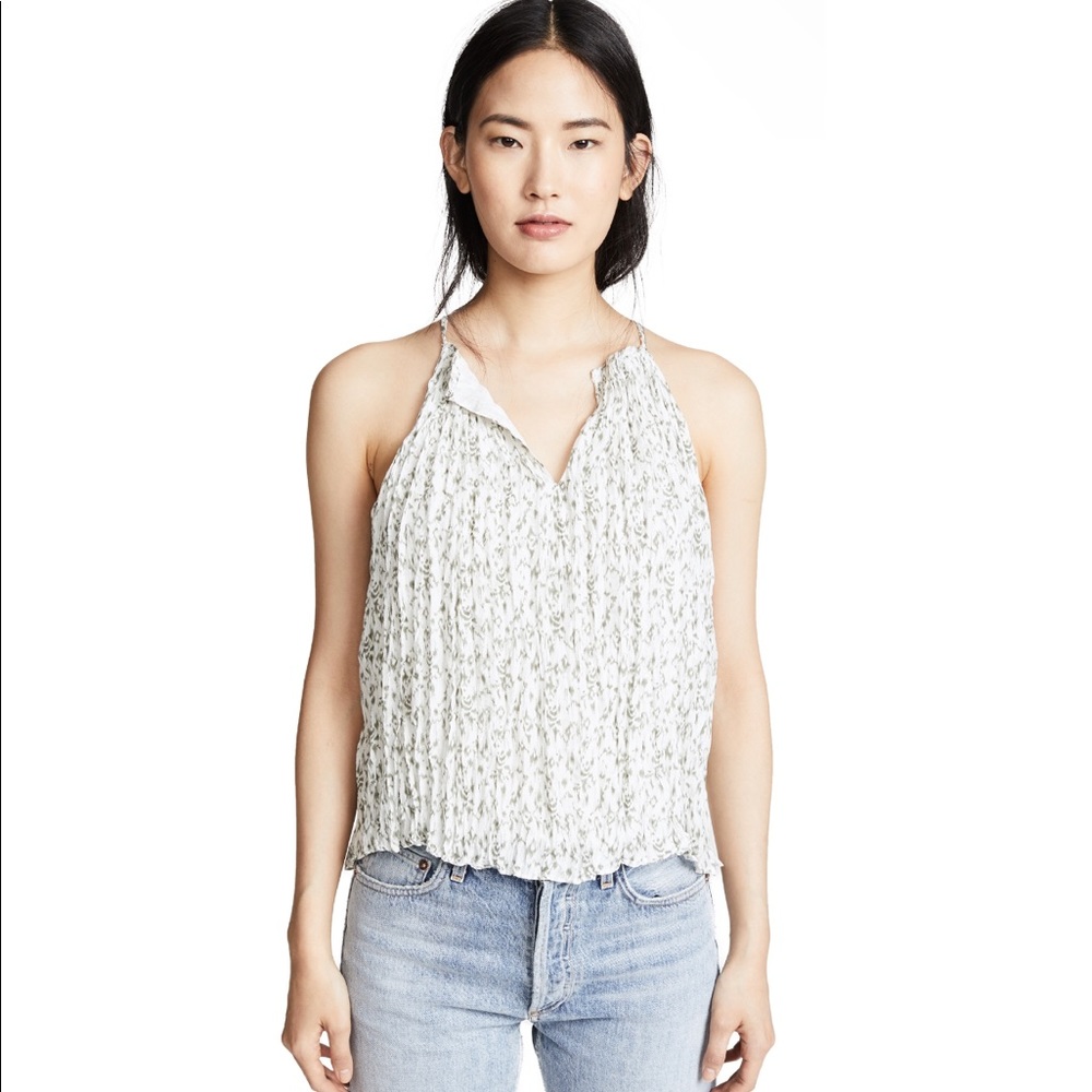 Joie Hirota Crinkle Silk Tank